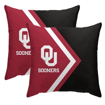 NCAA Oklahoma Sooners Side Arrow Poly Span Throw Pillow - 2pk