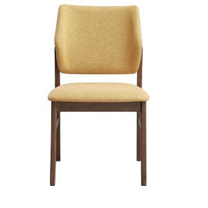 Fabric & Walnut Finish Side Chair (Set of 2) - 1 of 4