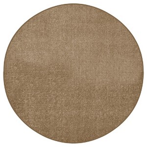 Carpets for Kids Mt St Helens Solids Collection Classroom Rug, Sahara Tan, 6' Round - 1 of 4