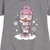 Girls' - Lol Surprise! - Snowbunny And Snowflakes Graphic Short Sleeve Fleece Dress - 2 of 4