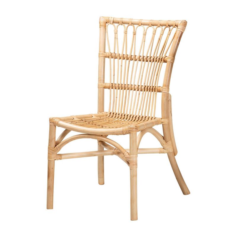 bali & pariAmmi Dining Chair Natural/Brown: Handcrafted, Bohemian Style, No Assembly Required, 3 of 12