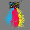 Women's Design By Humans CMYK Shoots By clingcling Racerback Tank Top - 2 of 3
