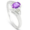 Pompeii3 5/8ct Amethyst & Diamond Ring 10K White Gold - 3 of 4