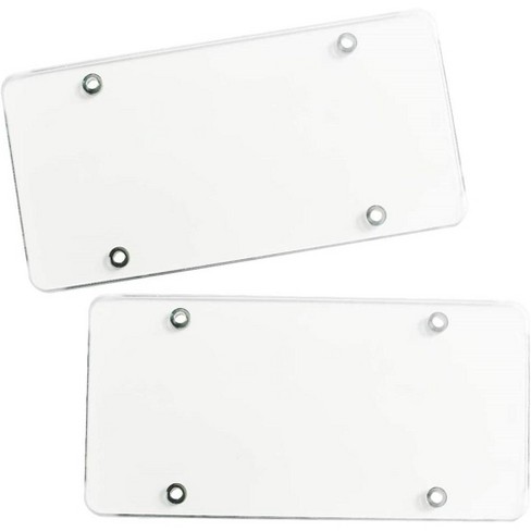 2 pcs License Plate Covers with Clear Bubble Design Unbreakable Fits All  Standard 6x12 Inches Novelty/License Plates