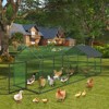 Metal Chicken Coop with Waterproof and Anti-UV Cover, 160" x40" x40" Walk in Poultry Cage for Rabbit Duck Goose Chicken - 2 of 4