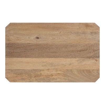 Natural Mango Wood Two-Tier Side Table