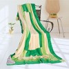 Slickblue Luxury Patchwork Throw Blanket 59"x78.7", Soft Coral Fleece, Ideal for Bedroom & Couch, 6 Color Options - 2 of 3