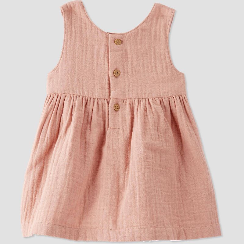 Little Planet by Carter's Organic Baby Girls' Woven Dress - Brown, 3 of 8