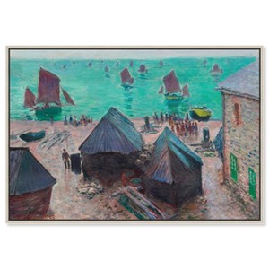 Art Remedy Monet - Departure of the boats Etretat Classic Monet Art Prints Framed - 1 of 4