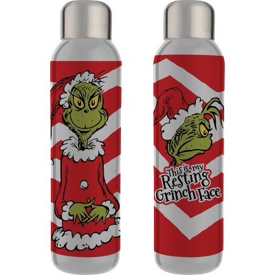 OFFICIAL THE GRINCH CHRISTMAS STAINLESS STEEL WATER DRINKS SPORTS BOTTLE  NEW FIZ