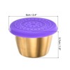 Unique Bargains Silicone Stainless Steel Leak-proof Colorful Lids Purple Food Storage Container - 2 of 4