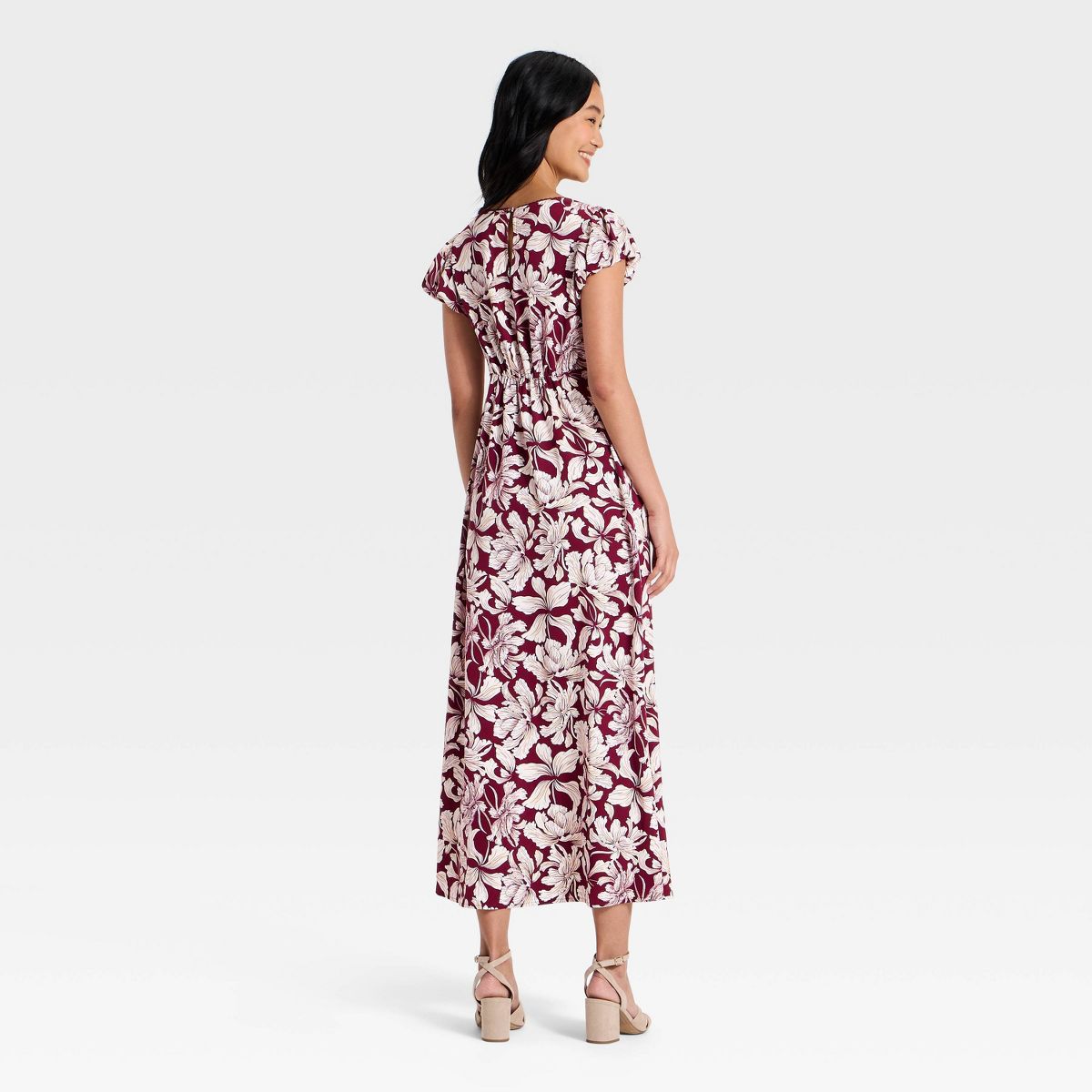 Women's Puff Short Sleeve Floral Maxi Dress - A New Day™ - thumbnail 8