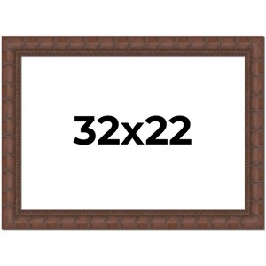 PosterPalooza | 32x22 Wide Bamboo Picture Frame, UV Acrylic, 4 Finishes - Brown, Black, Silver, and Natural - 1 of 4