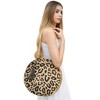 Magid Leopard Print Straw Jute Circle Tote - 3 of 3