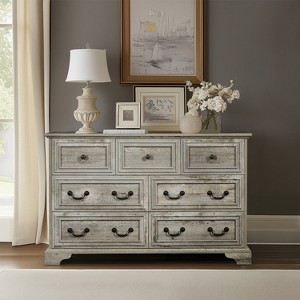 ACEPANO Natural Texture Dresser with Drawer Storage-Grey - 1 of 4