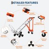 Carbon Steel 3 In 1 Folding Cart - Multifunctional Folding Cart, Folding Utility Cart, Upright Folding Cart, Tilted Back Cart, Flat Capacity Cart - 2 of 4