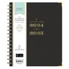 Day Designer 2024-25 Weekly/Monthly Planner 9"x7" Wirebound Fabric Black: July-June, Adult, Tabs, 7x9" Paper - 3 of 4