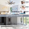 Sofucor Large Ceiling Fans with Lights and Remote Large 6-Speed 3-Timer Farmhouse Ceiling Fan Noiseless Reversible DC Motor Glass Lampshade - 4 of 4