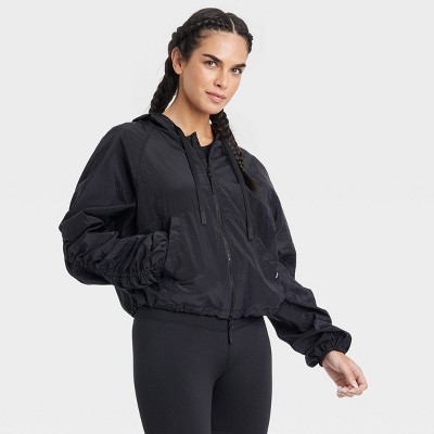 Women's black 2025 windbreaker jacket