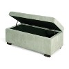Christopher Knight Home Kalysta Contemporary Rubberwood Upholstered Rectanglar Storage Ottoman - 4 of 4