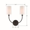 Crystorama Lighting Sylvan 2 - Light Sconce in  Black Forged - 4 of 4