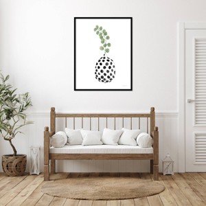 Amanti Art Modern Nature III Black by Mercedes Lopez Charro Wood Framed Wall Art Print - 1 of 4