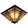 Amora Lighting Tiffany-Style Mission 2-Light Semi-Flush Ceiling Fixture 14 Inch, Multi-colored - 2 of 4