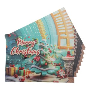 Unique Bargains Christmas Greeting Card Multicolored 4.5"x3.1" 10Pcs - 1 of 4