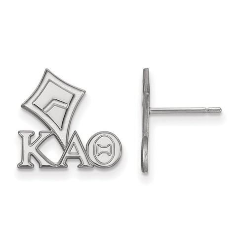 Black Bow Jewelry Sterling Silver Kappa Alpha Theta Greek Life Stud Earring - image 1 of 3