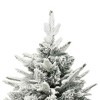 VidaXL Artificial Christmas Tree with Flocked Snow Green 70.9" PVC&PE - 3 of 4
