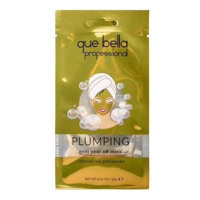 Que Bella Professional Plumping Gold Peel Off Mask - 0.35oz