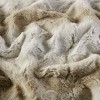 Vynxaria Oversized Faux Fur Throw - Luxurious Marble Print & Soft Comfort - 3 of 4
