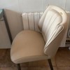 2 x Dining Chairs Upholstered PU Leather Wide Back Armless Side Dining Chairs - 3 of 4