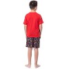 Jurassic World Boys' Blue T-Rex Park Logo Sleep Pajama Set Shorts Black - 2 of 4