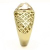 Slickblue Women's IP Gold Stainless Steel Ring with Champagne CZ Stone, Size 5-10 - 4 of 4