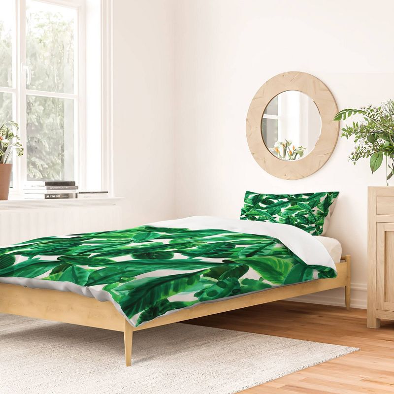 Palm Amy Sia Duvet Cover Set Green - Deny Designs, 3 of 6