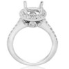 Pompeii3 3/4ct Oval Halo Vintage Ring Setting 14K White Gold - 3 of 4
