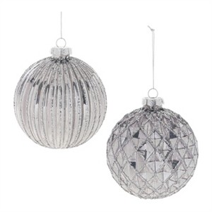 Glittered Glass Ball Ornament (Set of 6) - 1 of 4