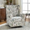 Bernd Transitional Comfy wingback Manual Swivel Glider Recliner with Built-in S-spring and Metal Base | KARAT HOME - 2 of 4