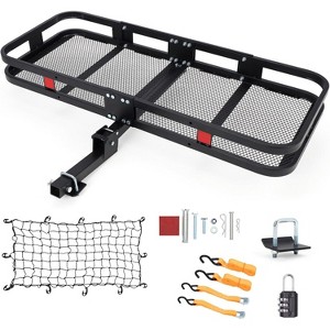 Hitch Mount Cargo Carrier Basket,60"x24"x6" 500 Lb Capacity Includes Net and Straps Fits 2-Inch Receiver Ideal for Cars and SUVs - 1 of 4