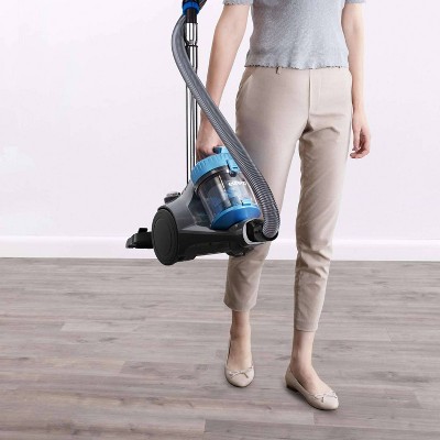 Blue Lightweight Bagless Canister Vacuum Cleaner with Powerful Suction