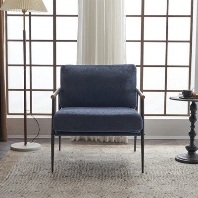 Modern Accent Chair Retro Leisure Armchair With Extra Soft Padded Cushion Arm Chairs Seats Living Room Furniture,30.12in(2.51ft)