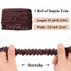 Elastic Sequin Trim, 0.8 Inch 2 Row Flat Metallic Paillette Sequin Ribbon, Glitter Sequin Strip DIY Craft Decor, 25 Yards - 2 of 4