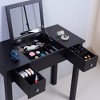 Mid Century Vanity Table with Mirror, 2 Drawers & Jewelry Storage - 2 of 4
