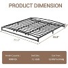 Metal Bed Frame, Low Profile Platform w/Steel Slats, No Box Spring Needed, Easy Assembly, Black - 2 of 4