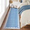 Indoor Modern Washable Area Rugs with Scalloped Print, Ultra Thin Non Slip Throw Carpet for Bedroom Living Room - 2 of 4