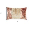 HomeRoots 12" X 20" Pink Cotton Throw Pillow - 3 of 4