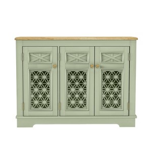 Festivo 45" Vintage Storage Accent Buffet Sideboard Cabinet Green - 1 of 4
