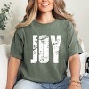 Joy Block Distressed - Women's Garment Dyed Graphic T-Shirt - 3 of 4