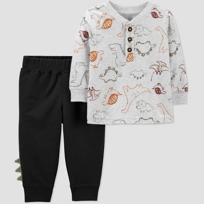 Image of Baby Boys' Dino Top & Bottom Set - Just One You® made by carter's Gray